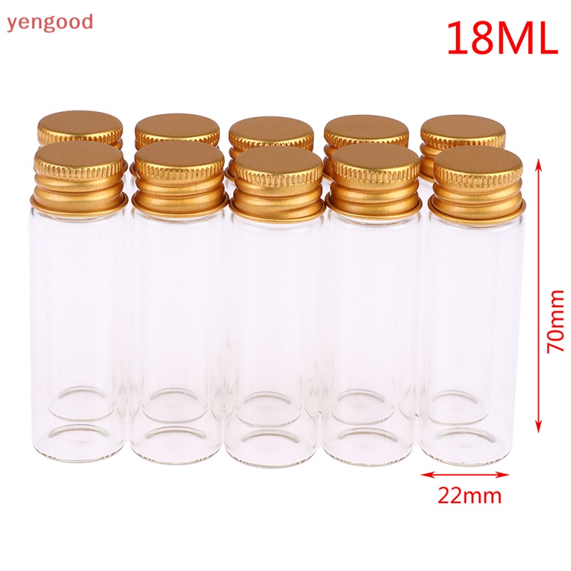 Set 10 Lọ Thủy Tinh Đựng Điều Ước 5 / 7 / 10 / 14 / 18 / 20ML Tiện Dụng