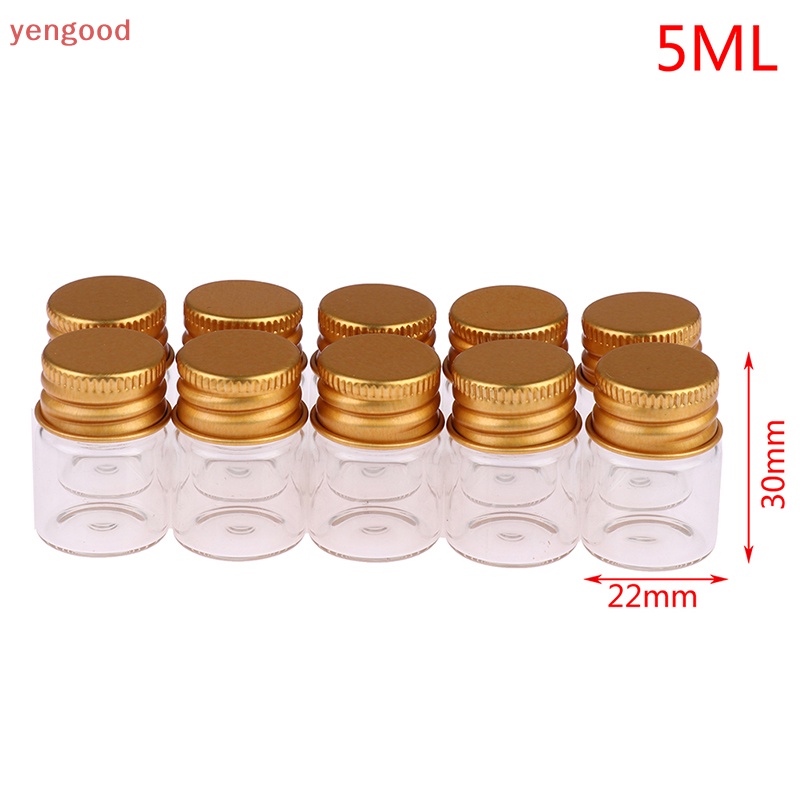 Set 10 Lọ Thủy Tinh Đựng Điều Ước 5 / 7 / 10 / 14 / 18 / 20ML Tiện Dụng