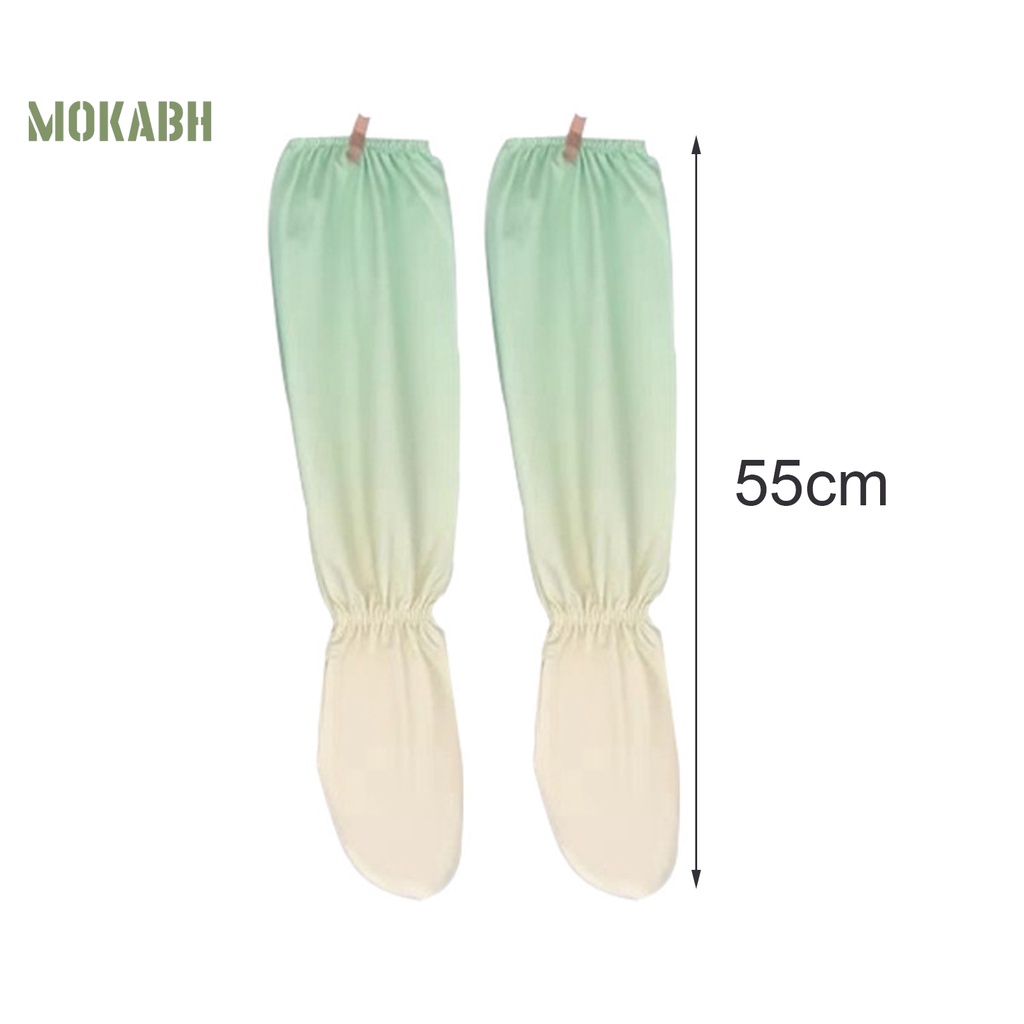 1 Cặp Găng Tay Chống Nắng Bằng Lụa Lạnh Thấm Hút Mồ Hôi Thoáng Khí Màu Sắc Gradient Độ Co Giãn Cao Dành Cho Nữ