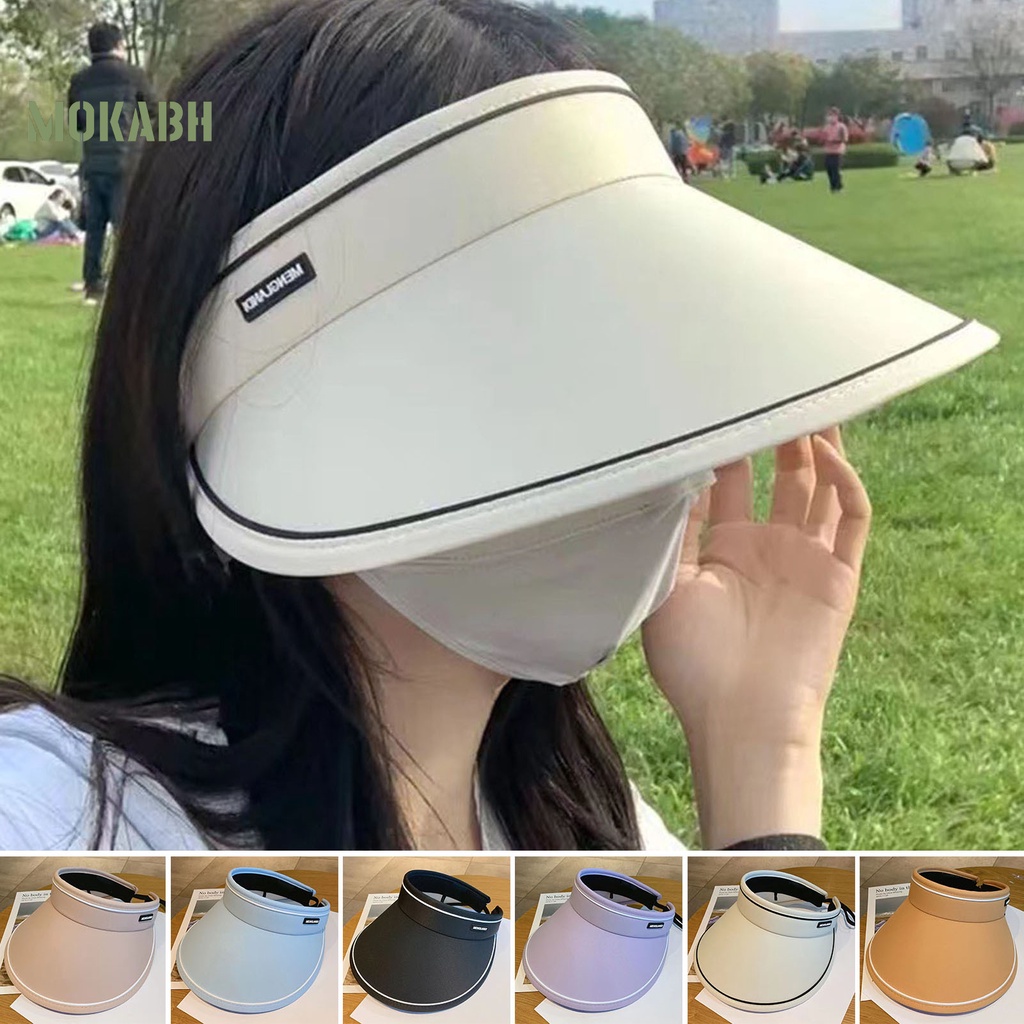 Mũ Vành Rộng Hở Chóp Màu Sắc Trơn Thời Trang Mùa Hè Cho Nữ