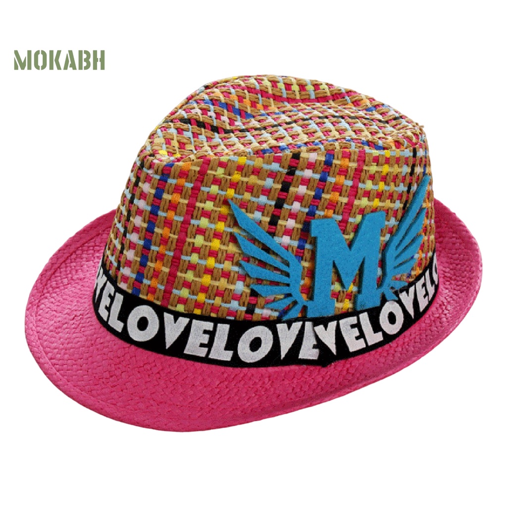 Nón Cối Rộng Vành Thoáng Khí In Chữ Thời Trang Mùa Hè Cho Bé