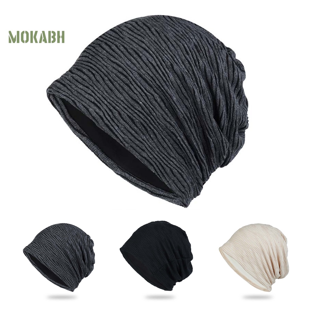 [Mok Abh] Mũ Lưỡi Trai Xếp Ly Mỏng Không Vành Mềm Mại Thoải Mái Không Vành Mặc Thường Ngày Cho Nam