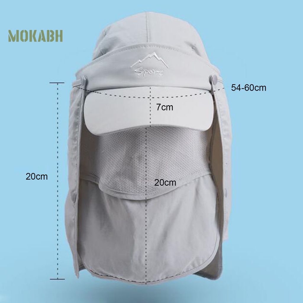 [Mok Abh] Mũ Lưỡi Trai Có Vòng Khóa Nhanh Khô Chống Gió Dùng Trong Nhà