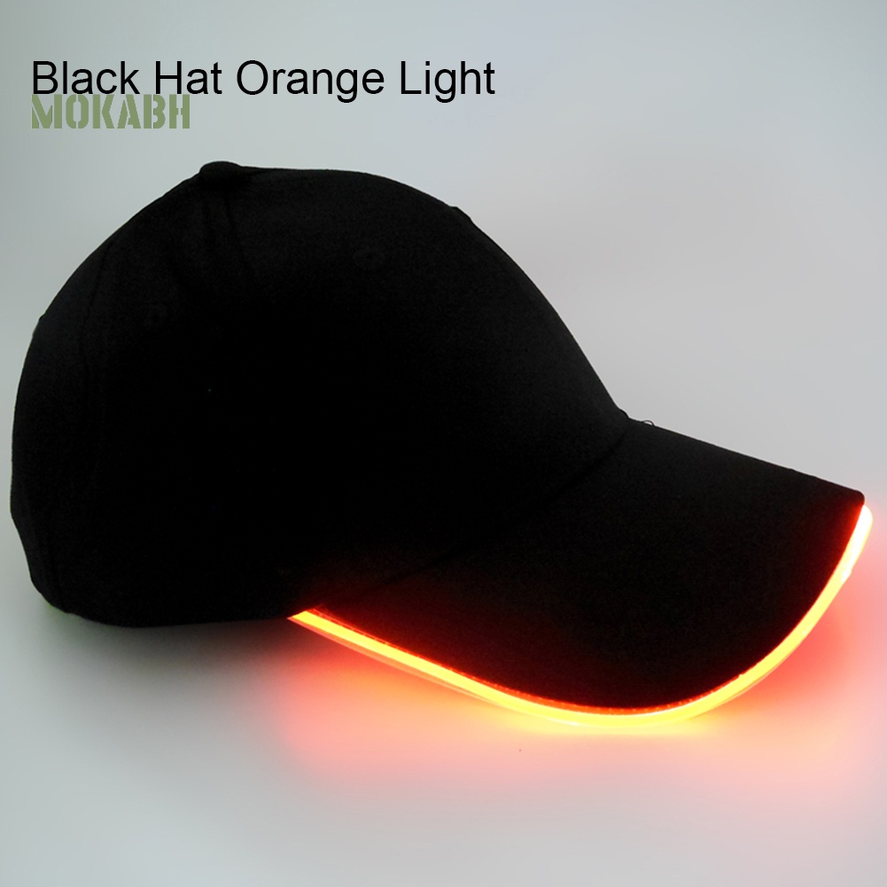 Abh Nón Lưỡi Trai Có Gắn Đèn LED Màu Trơn Dùng Cho Tiệc Giáng Sinh