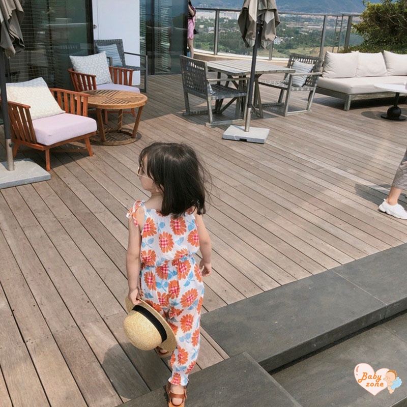 Bộ Áo Hai Dây In Họa Tiết + Quần Xinh Xắn Theo Phong Cách Mùa Hè Dành Cho Bé Gái