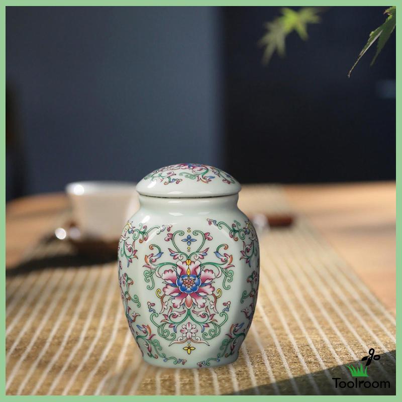 Lọ Gốm Đựng Trà Có Nắp Đậy Sắp Xếp Gọn Gàng