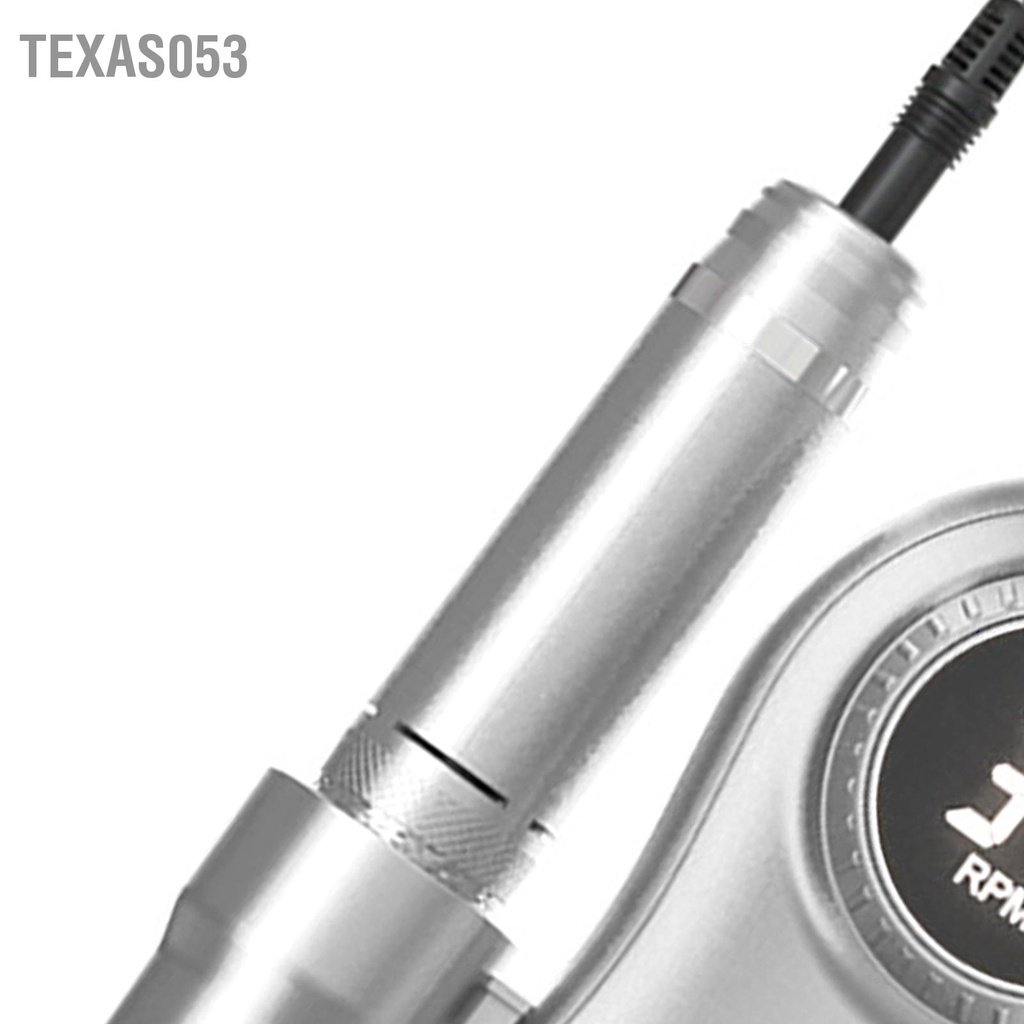 Texas053 Máy khoan móng tay 35000RPM Màn hình LCD đánh bóng điện có thể sạc lại USB với 6 bit