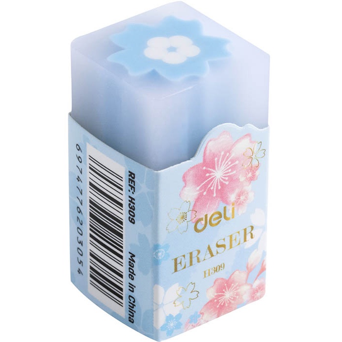 Gôm Thạch Hình Hoa Sakura - Deli EH309 - Xanh Dương