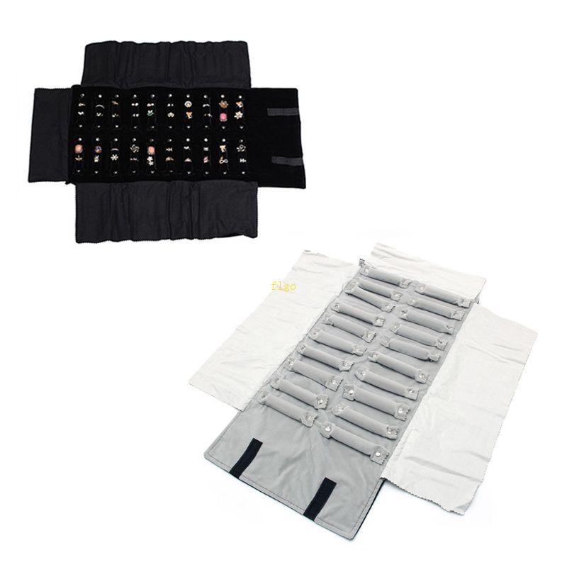 Flgo Túi Cuộn Tròn Lớn Đựng Trang Sức Vòng Tay Vòng Cổ Điển Sắp Xếp Gọn Gàng Cho Nữ Khi Đi Du