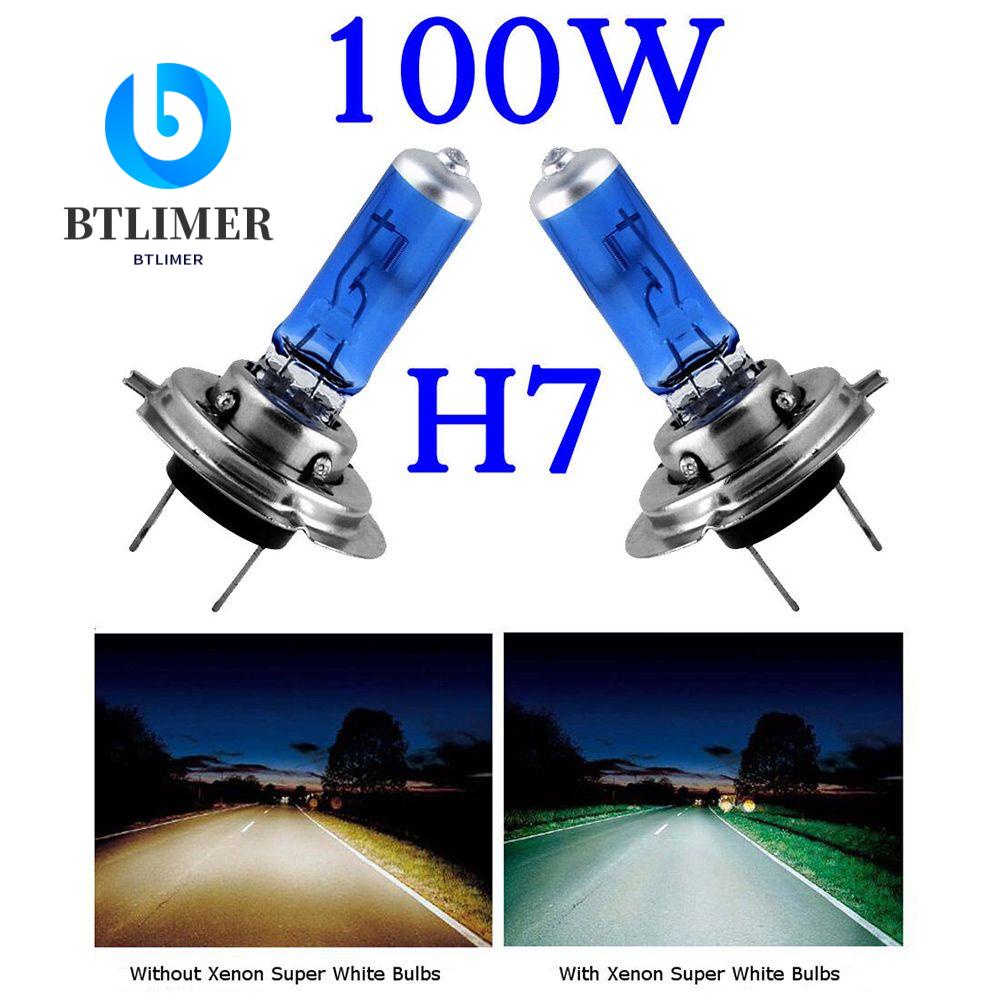 BTLIMER 4 Bóng Đèn Pha Xenon H7 100w Siêu Sáng