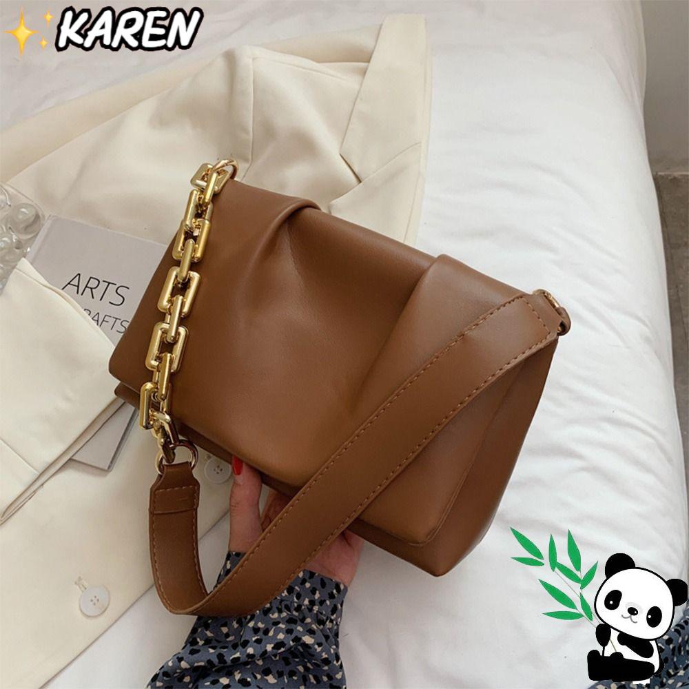 Ví Cầm Tay Dáng Vuông Nhỏ Xếp Ly Phong Cách Retro