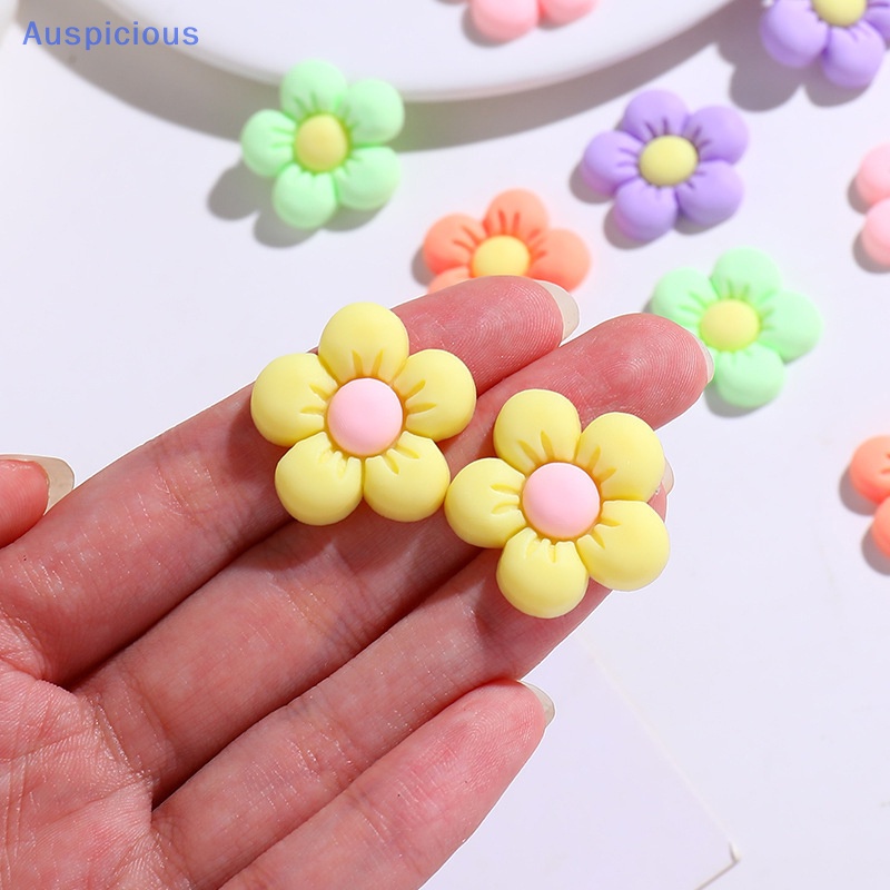 Bộ 10 Kẹp Tóc Hình Hoa Hướng Dương Bằng Nhựa Resin Chất Lượng Cao DIY