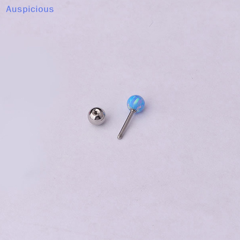 1 Khuyên Tai Dạng Xoắn Ốc Nhiều Màu Sắc Đính Đá Opal Cho Nữ