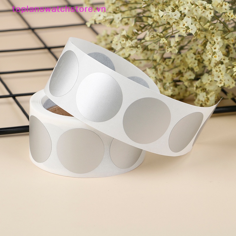 Set 300 Miếng Dán Hình Tròn Màu Bạc Chống Trầy 1 Inch