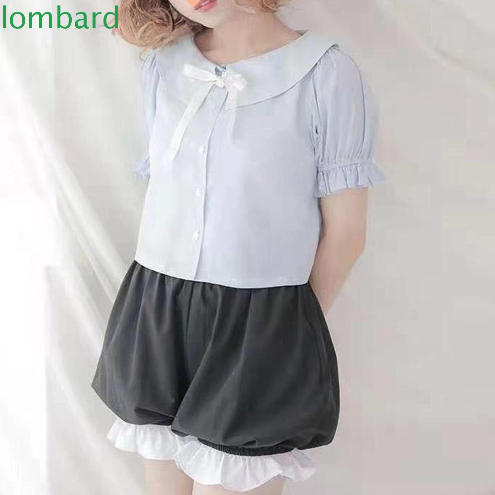 Lombard Quần Short An Toàn Không Đường May Phối Ren Thoáng Khí Chống Vi Khuẩn Phong Cách Gothic Đáng Yêu