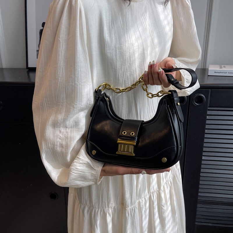 Túi Xách Tay Phối Dây Xích Dễ Phối Đồ Phong Cách Hàn Quốc Thời Trang Dành Cho Nữ