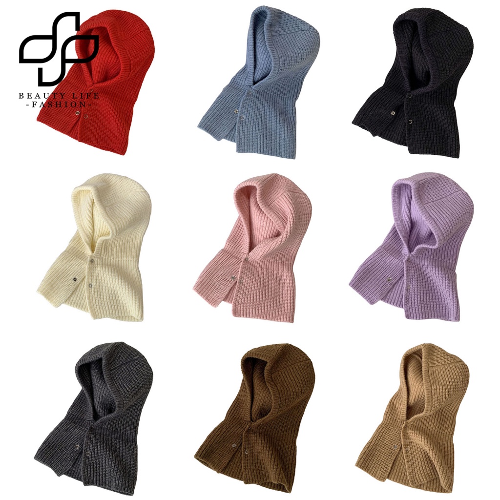 Khăn Choàng Cổ Dày Dặn Mềm Mại Co Giãn Màu Trơn Giữ Ấm Mùa Đông Cho Nữ