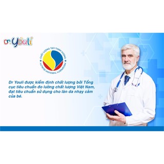 Bỉm y tế Dr. Youli thấm hút mỏng nhẹ thoáng khí cho bé đủ size dán quần