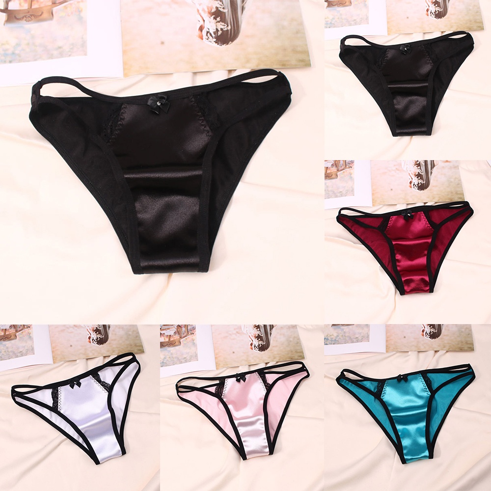 Quần Lót Lụa Satin Thoáng Khí Thoải Mái Cho Nữ