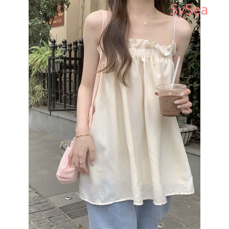 Áo Hai Dây Dáng Rộng Thời Trang Mùa Hè Cho Nữ