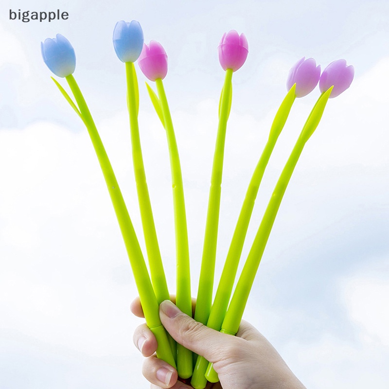 1 Cây Bút Mực Gel Hình Hoa Tulip Bằng Silicone Thay Đổi Màu Sắc Dành Cho Học Sinh