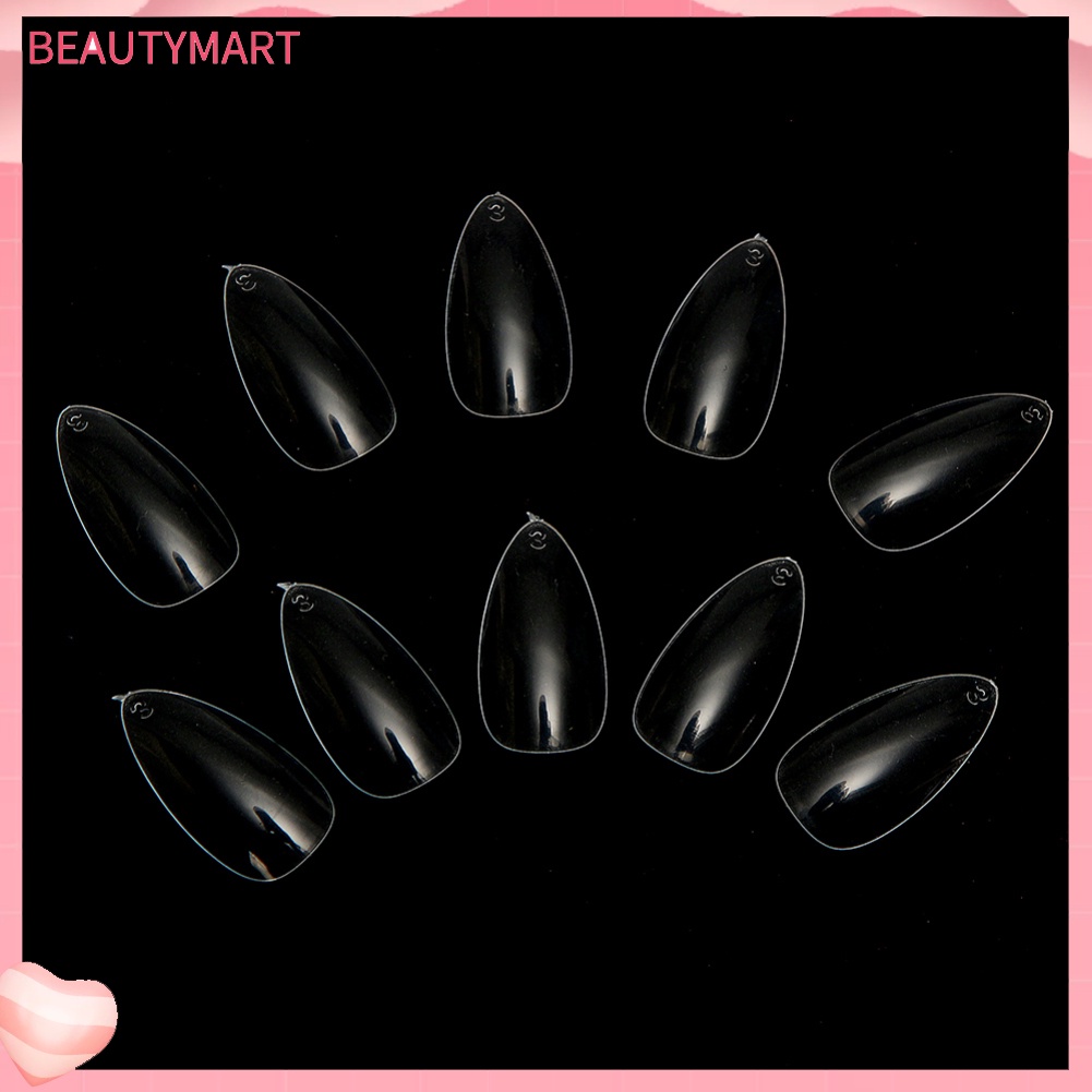 Bộ 500 Móng Tay Giả Hình Oval Đầu Nhọn Độc Đáo