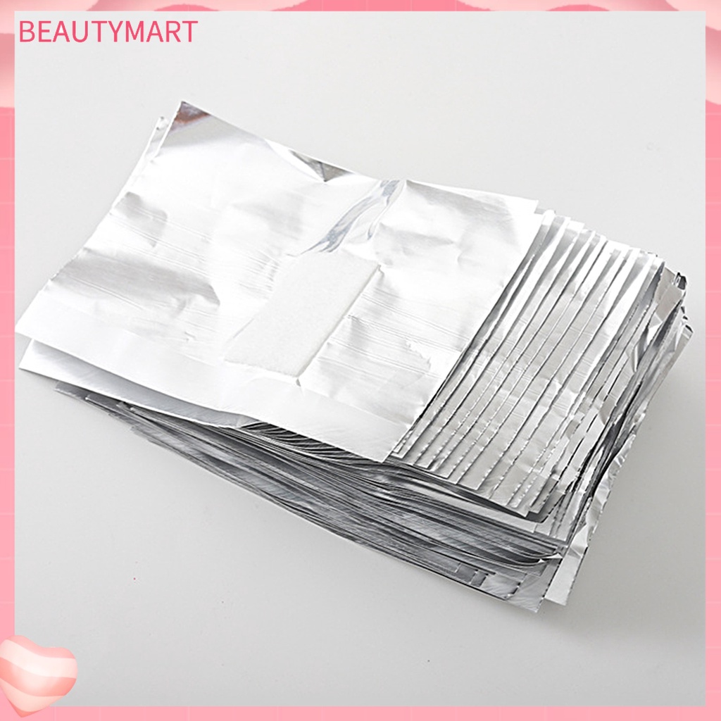 Bộ 100 Giấy Thiếc Tẩy Sơn Móng Tay Không Chứa Chất Độc Hại Tiết Kiệm Sức Lao Động