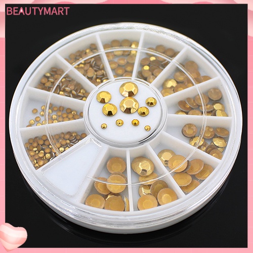 Khay Bánh Xe Đựng Hạt Đá Acrylic 3D Lấp Lánh Trang Trí Móng DIY