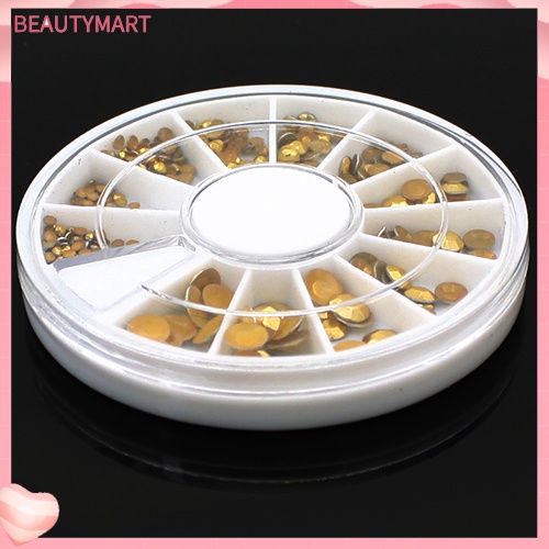 Khay Bánh Xe Đựng Hạt Đá Acrylic 3D Lấp Lánh Trang Trí Móng DIY