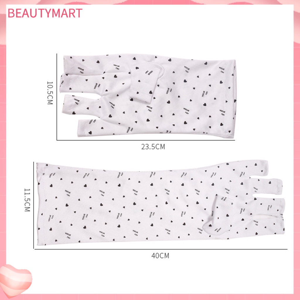 1 Đôi Găng Tay Sợi Polyester Siêu Mềm Thoáng Khí Chống Tia UV Bảo Vệ Ngón Tay Không Xơ Vải Chuyên Dụng Cho Salon Làm Móng