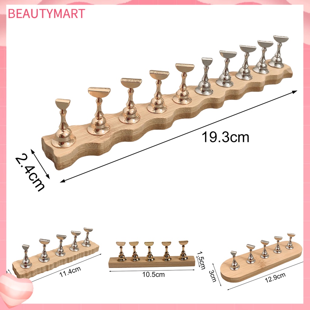 1 Bộ Giá Đỡ Móng Tay Giả Bằng Hợp Kim Hấp Thụ Mạnh Dùng Trưng Bày