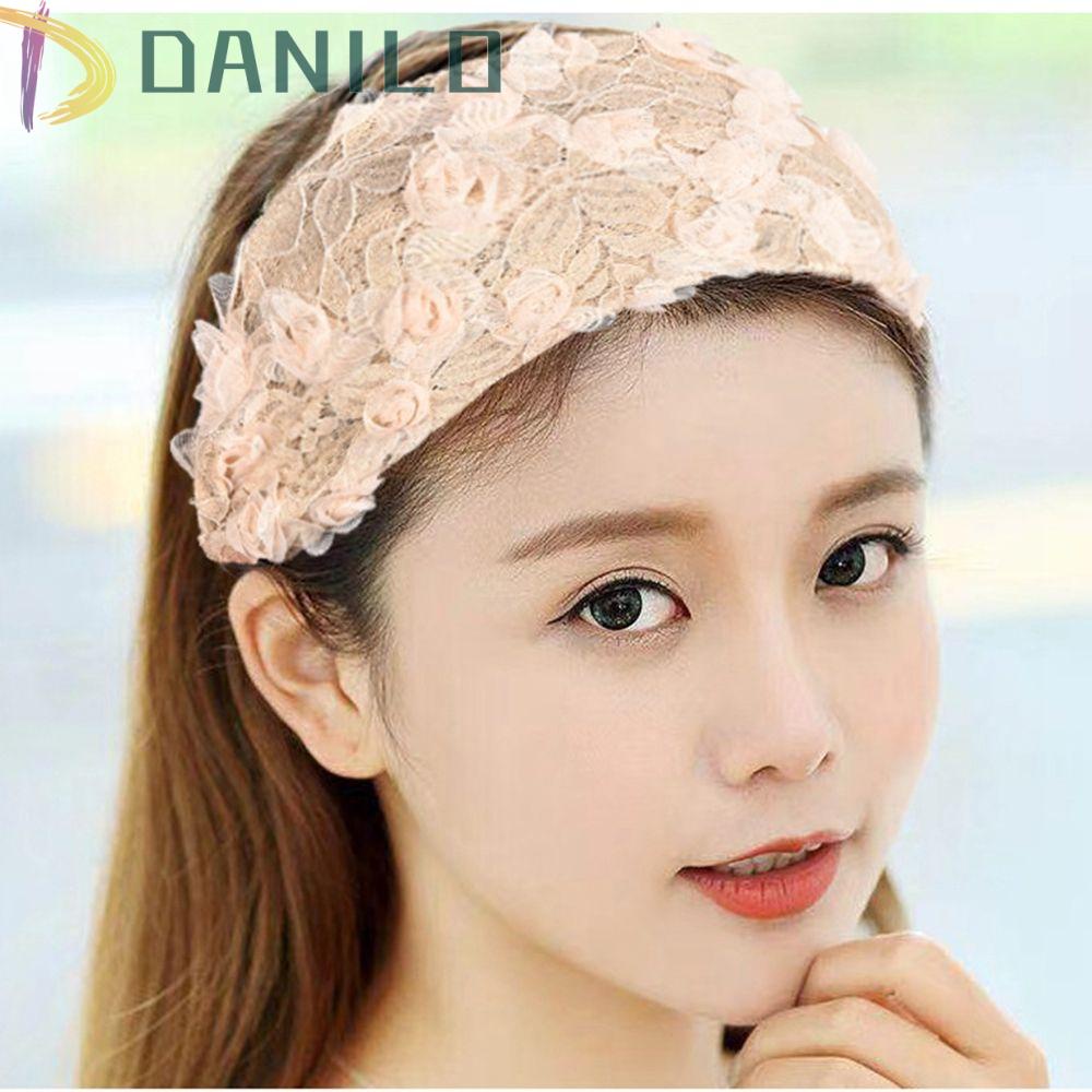 Danilo Băng Đô Cài Tóc Dạng Lưới Chống Trượt Phối Hoa Đơn Giản Cho Nữ