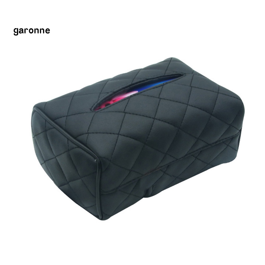 Hộp Đựng Khăn Giấy Bằng Da Giả Có Khóa Kéo Cho Xe Hơi Giá Đỡ