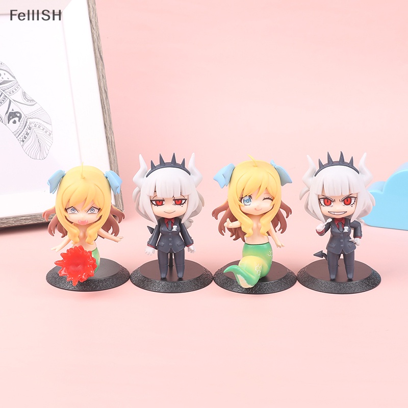 Set 4 Mô Hình Nhân Vật Phim Anime Helltaker Lucifer Bằng PVC 439br