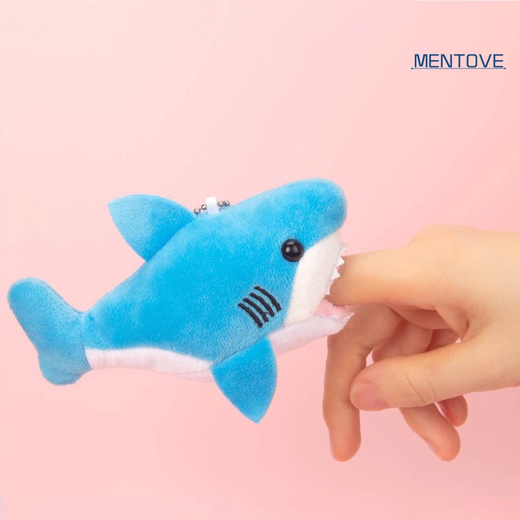 Móc Khóa Hình Cá Mập Nhồi Bông Mềm Mại Đa Năng Dễ Thương