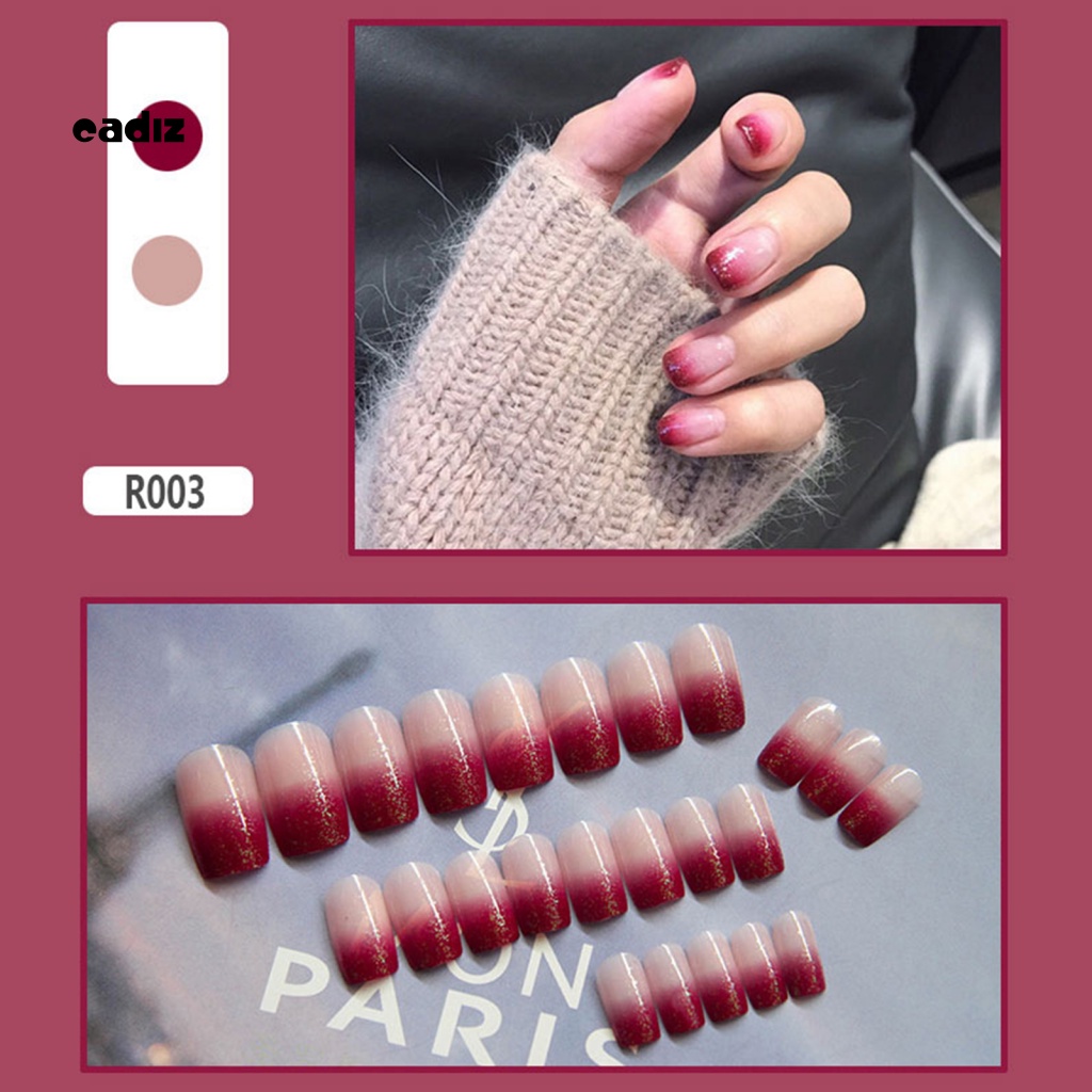 Bộ 24 Móng Tay Giả Tự Dính Chống Nước Che Phủ Toàn Diện DIY