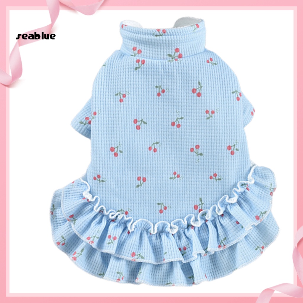 Áo Khoác Giữ Ấm Thân Thiện Với Da Họa Tiết Cherry Thời Trang Mùa Đông Cho Thú Cưng