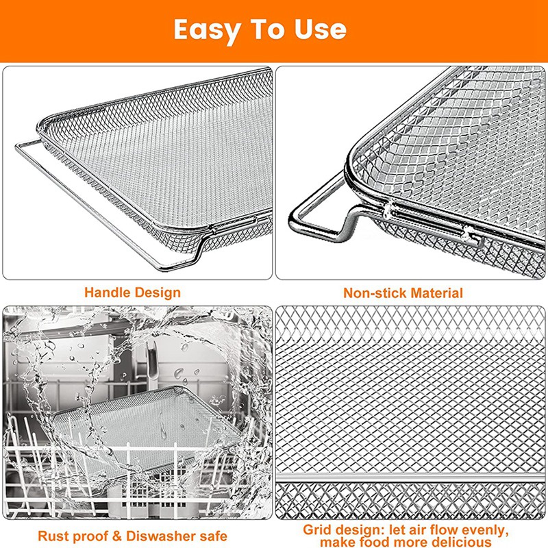 Rổ Chiên Không Khí Thay Thế Bằng Thép Không Gỉ Cho Lò Vi Sóng Ninja Foodi DT251 DT201