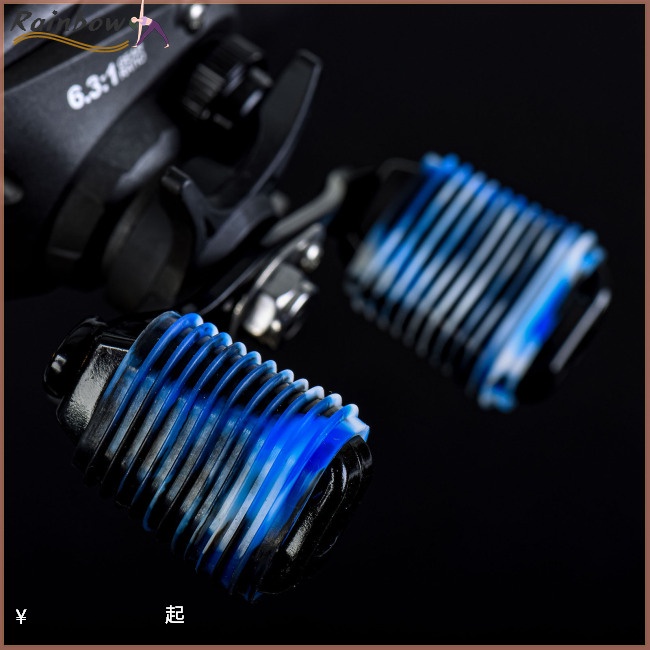 Bộ 10 Vỏ Bọc Tay Cầm Guồng Quay Câu Cá Bằng Silicon Mềm Chống Trượt Họa Tiết Rằn Ri