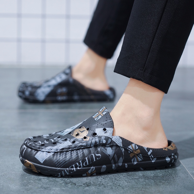 Dép xốp nam Dép tổ ong dép đi biển nam dép đúc tông nam không thấm nước dép nam