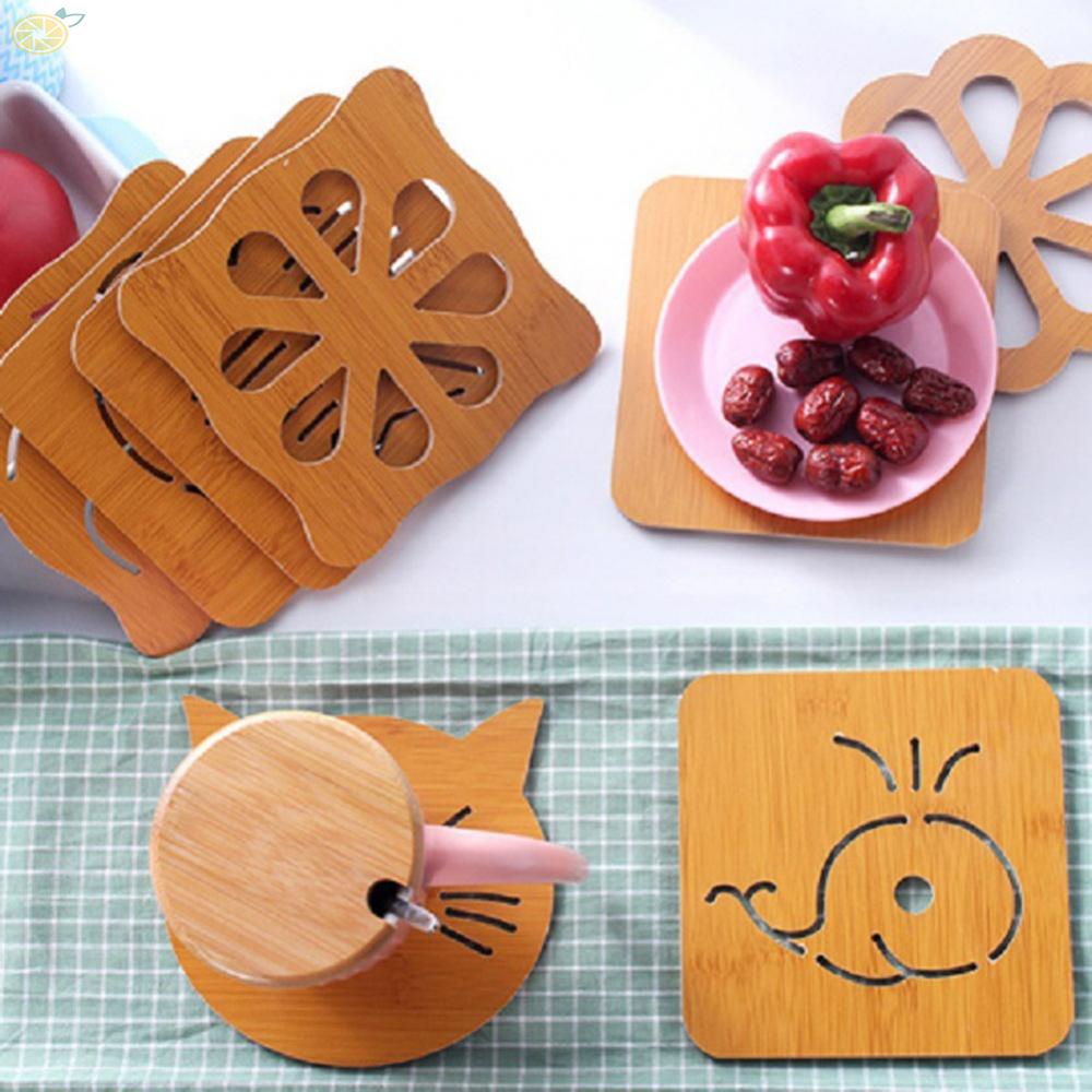 【VARSTR】Table Placemat 14.8*14.8cm Creative Gift Decoration For Hot Dishes Bowl Teapot