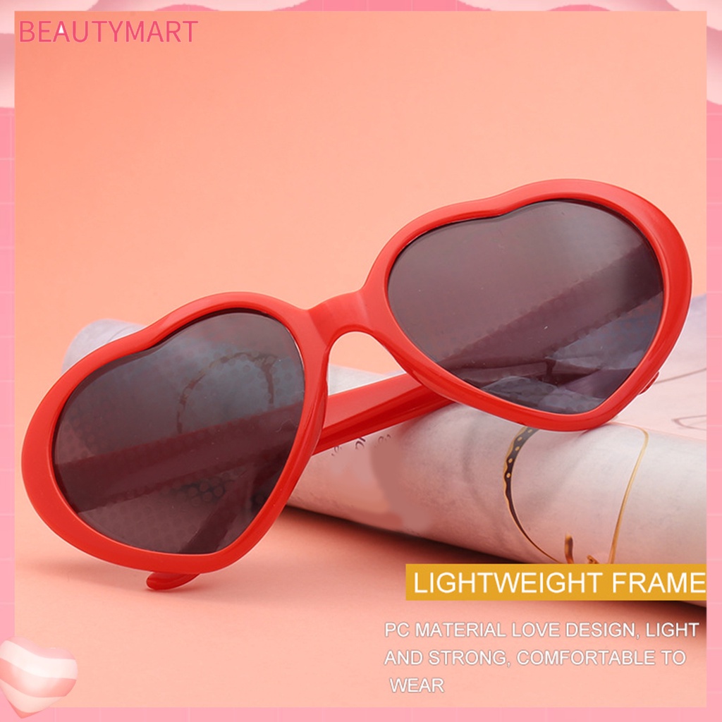 Kính Mát Hình Trái Tim Phản Quang Phong Cách Vintage Thời Trang Cho Nữ