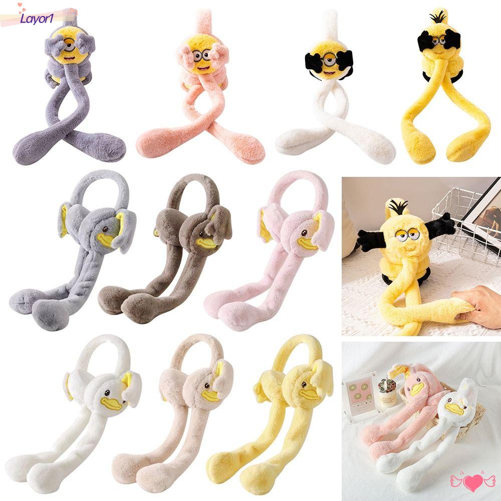 Layor1 Nút Bịt Tai Nhồi Bông Mềm Mại Bảo Vệ Vui Nhộn Dành Cho Người Lớn Và Trẻ Em Vào Mùa Đông