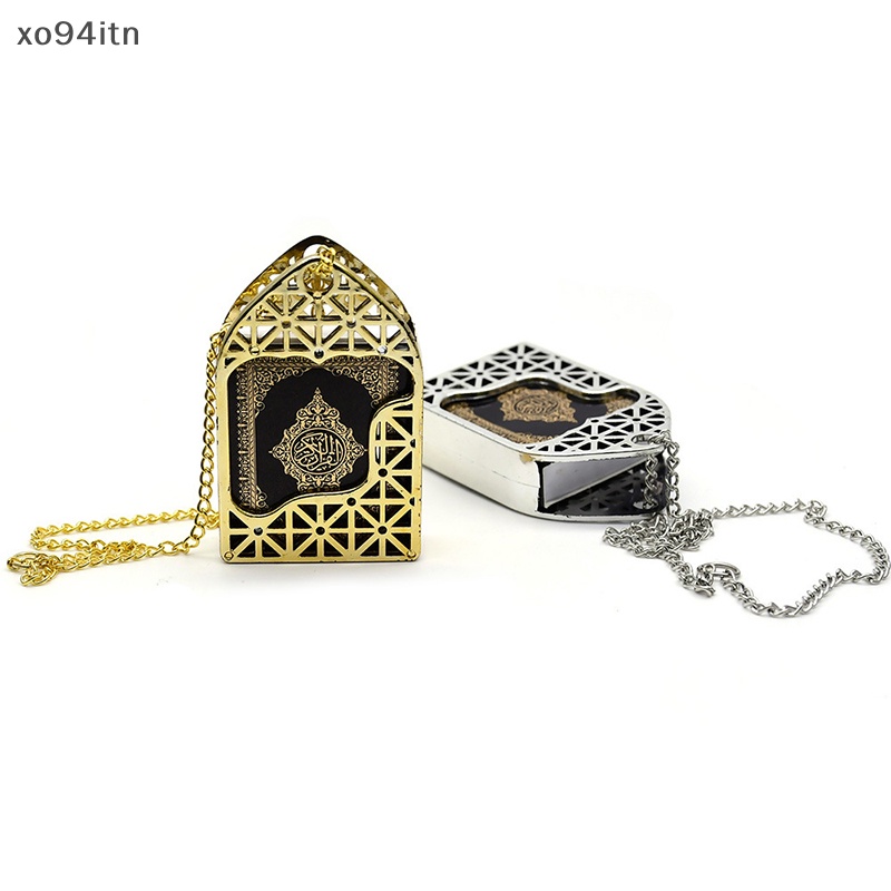 Vòng cổ Mặt Hình Quyển Sách Quran Mini Ark Quran Thật Có Thể Đọc Lại Trang Sức Tôn Giáo n