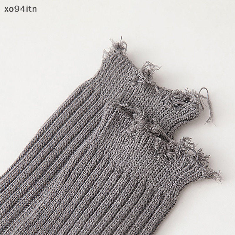 Tn Mới Vớ Dệt Kim Phối Rách Thời Trang Harajuku Đường Phố Phá Hủy Đường Phố Cá Tính Cho Nữ n