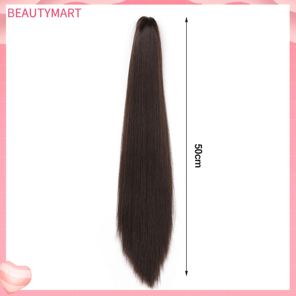 [beautymart] Tóc Giả Kẹp Tóc Đuôi Ngựa Thẳng Dài Vô Hình Tự Nhiên Không Lem Có Thể Dùng Tạo Kiểu Tóc Đuôi Ngựa Cho Nữ