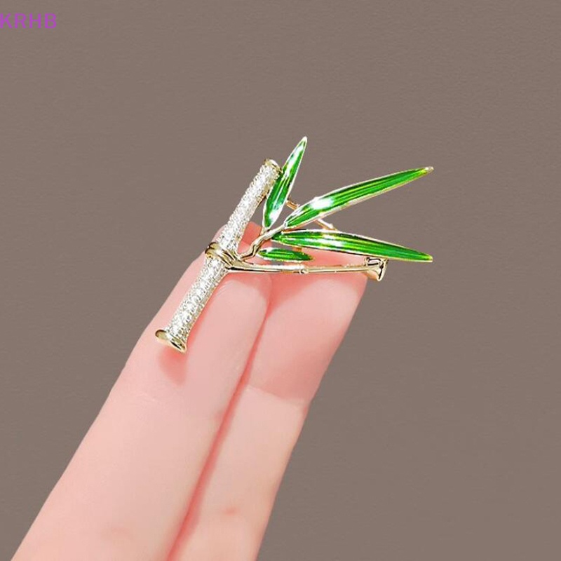 Ghim Cài Áo Hình Cây Tre Đính Đá Độc Đáo Mới