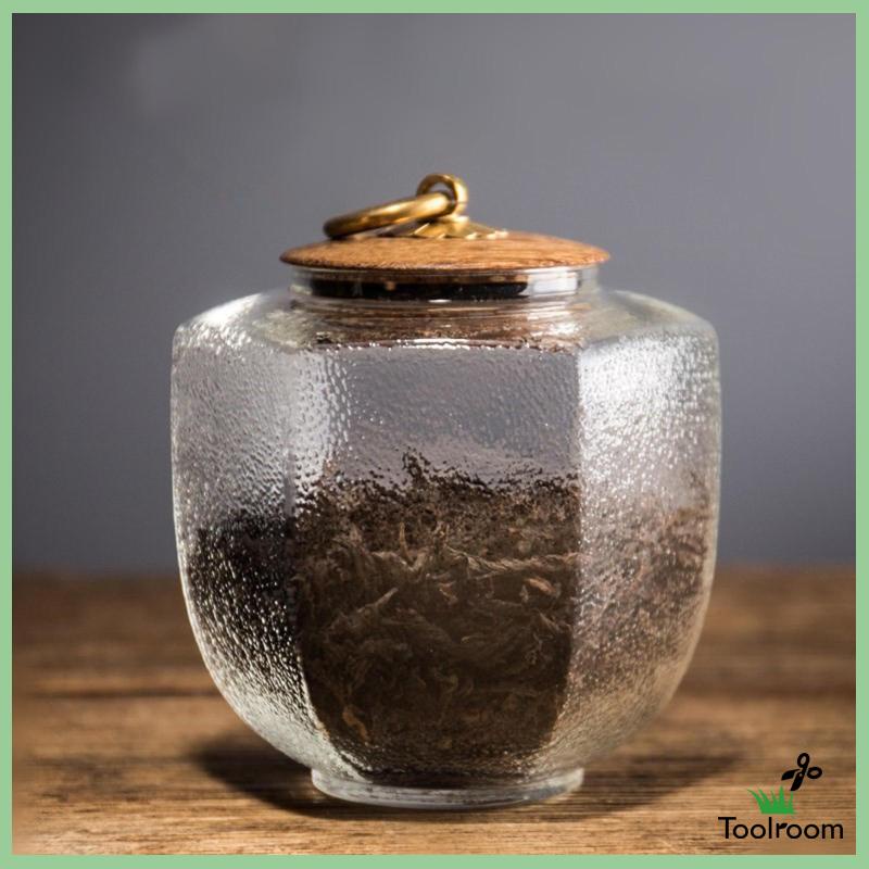 Hũ Thủy Tinh Tròn Đựng Trà / Thức Ăn Phong Cách Retro Cho Nhà Bếp / Phòng Ăn