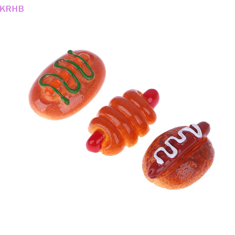 Set 10 Mô Hình Bánh Pizza Hamburger Mini Bằng Nhựa Resin Thủ Công DIY Trang Trí Sổ Tay Mới