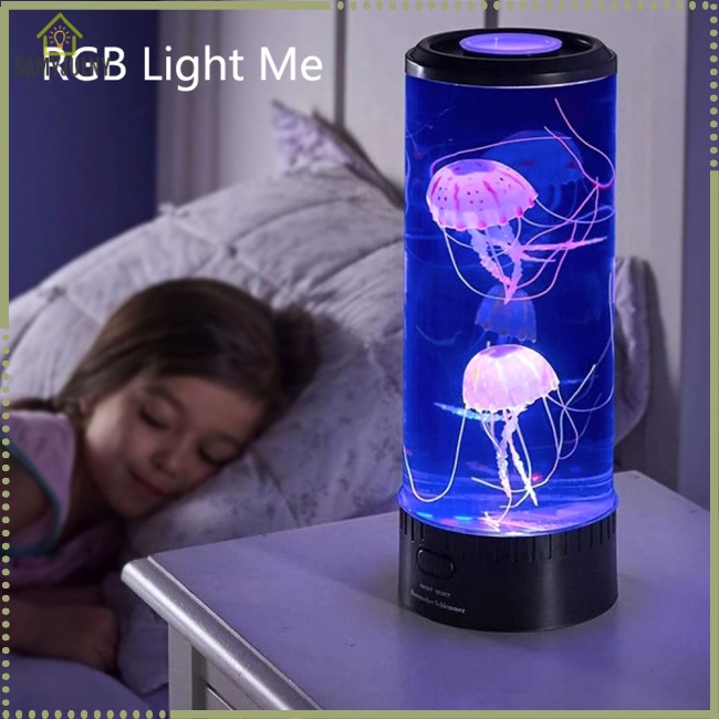 Đèn Led Hình Sứa Thay Đổi Màu Sắc Sạc Usb Điều Khiển Từ Xa Dành Cho Bể Cá